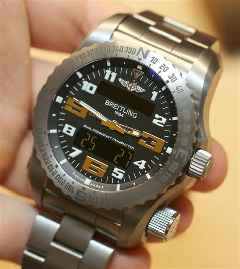 breitling emergency watch video|Breitling watch with emergency beacon.